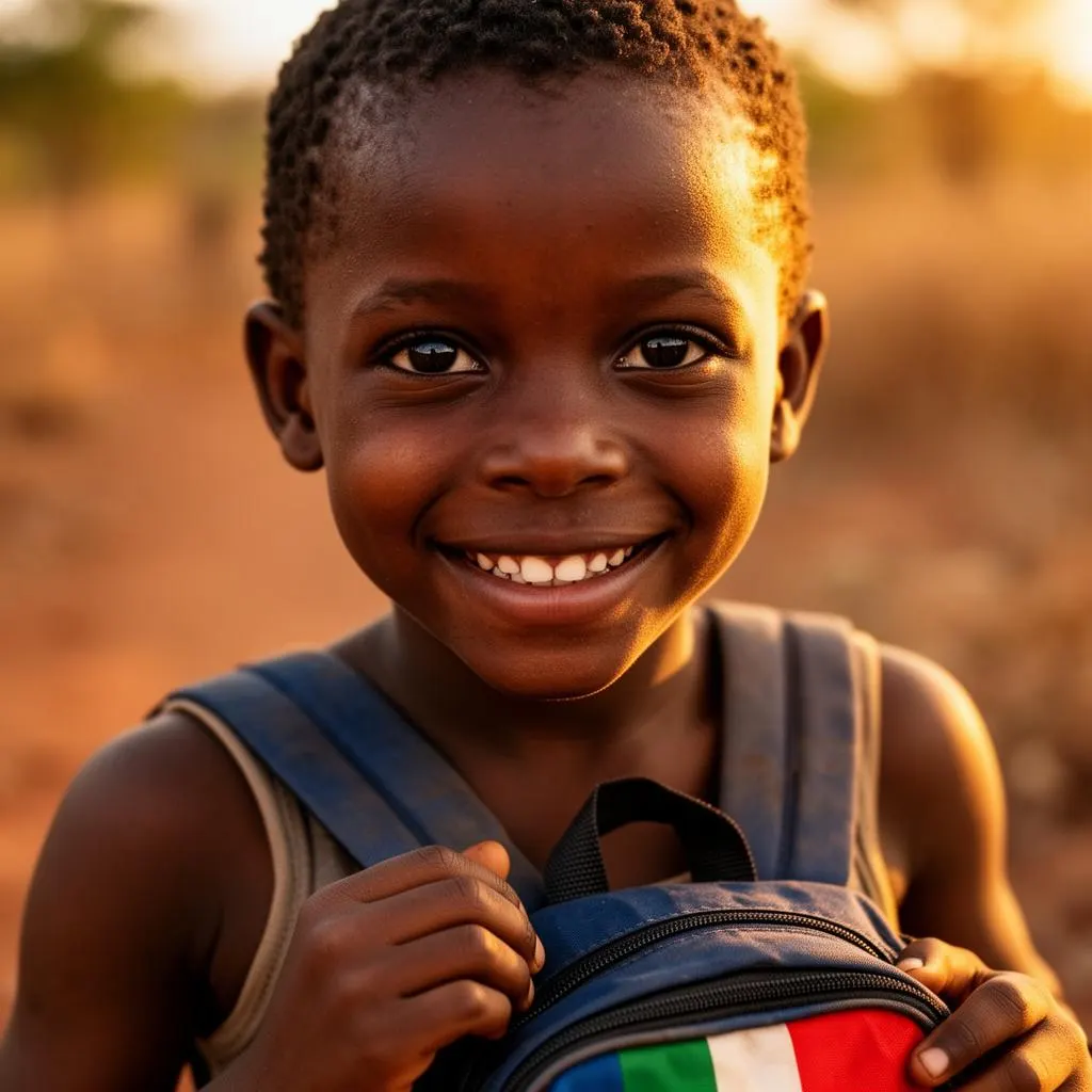 Child from Mozambique smiling